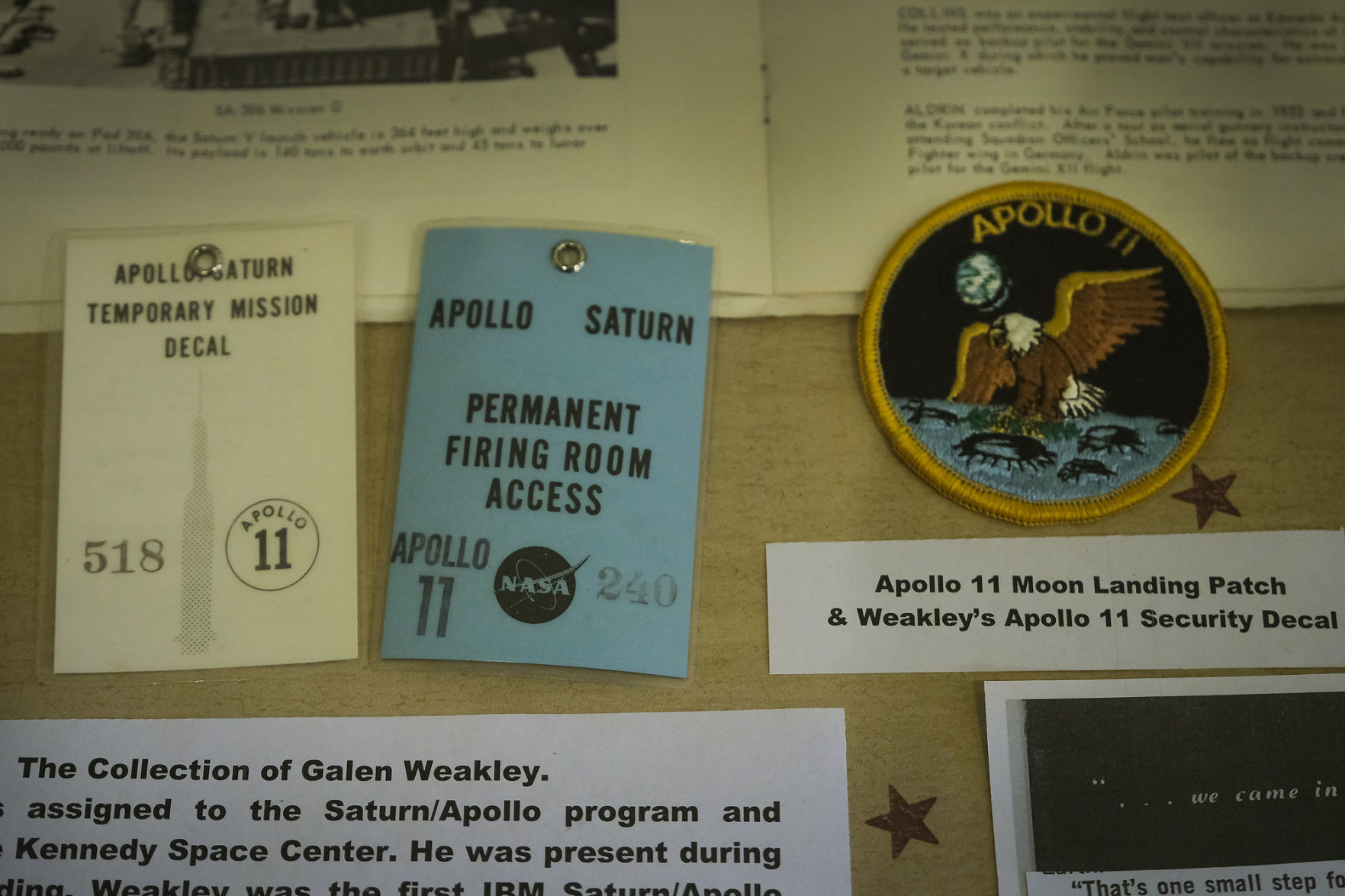 Kennedy Space Center badges and patch